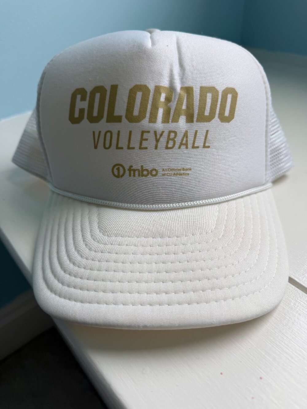 Colorado Buffaloes volleyball trucker hat - white & gold